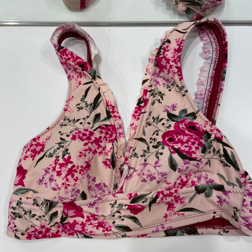 pink floral target bikini
